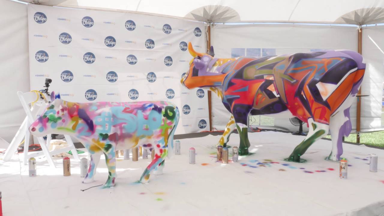 Live Painting at CowParade SLO Launch